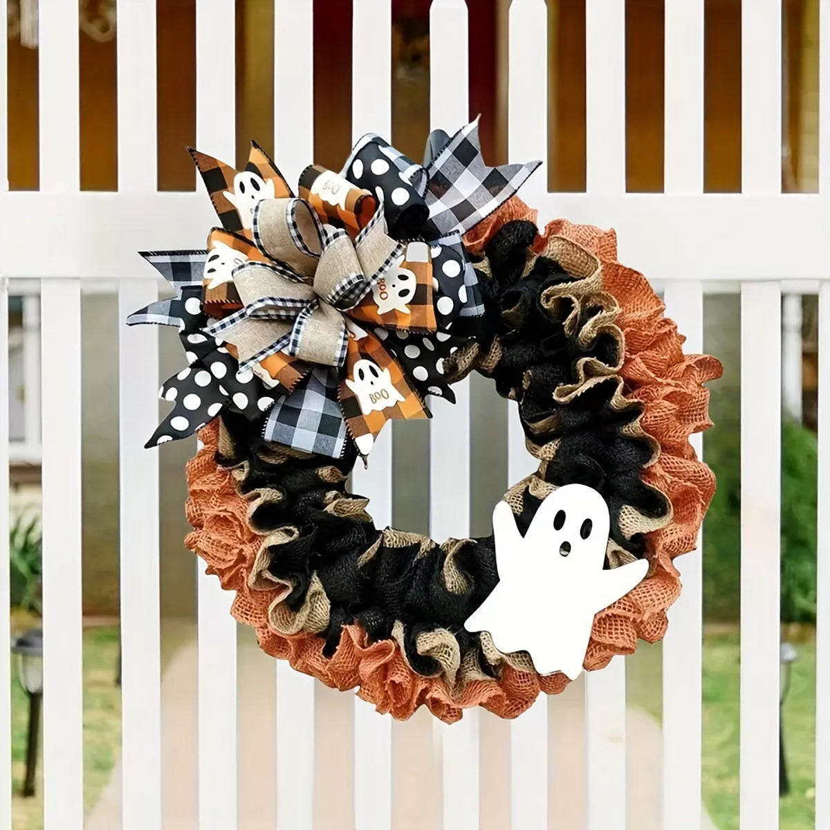 Halloween Decorative Ghost Wreath - Lilixa.store