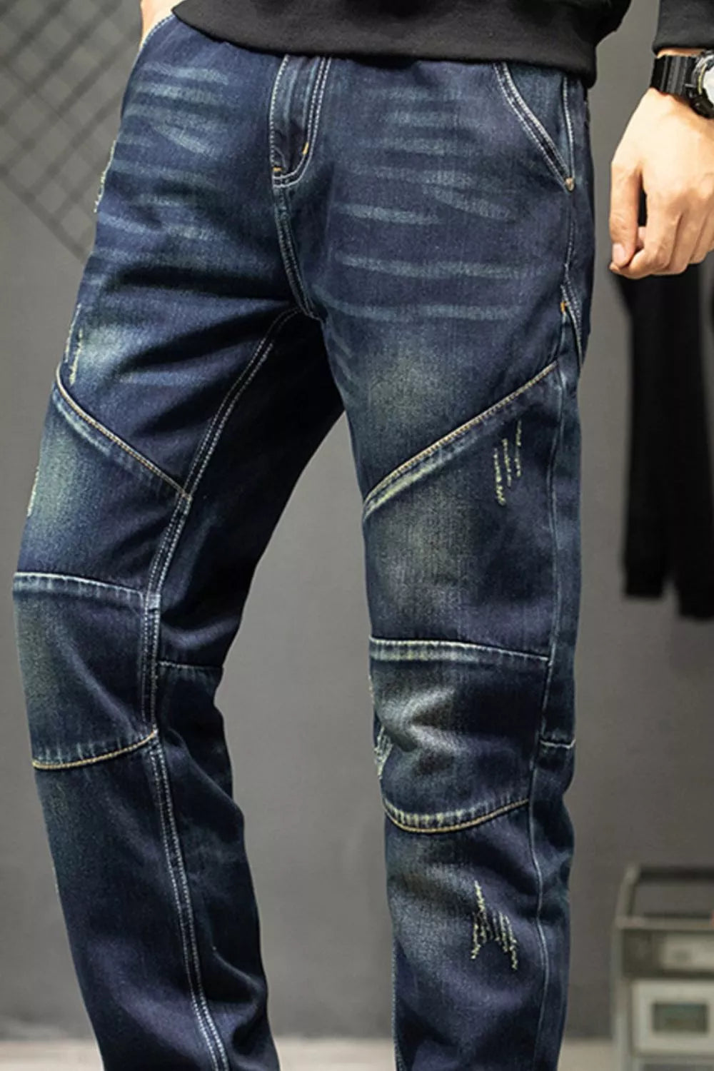 Men's Slim Fit Straight Leg Jeans - Lilixa.store