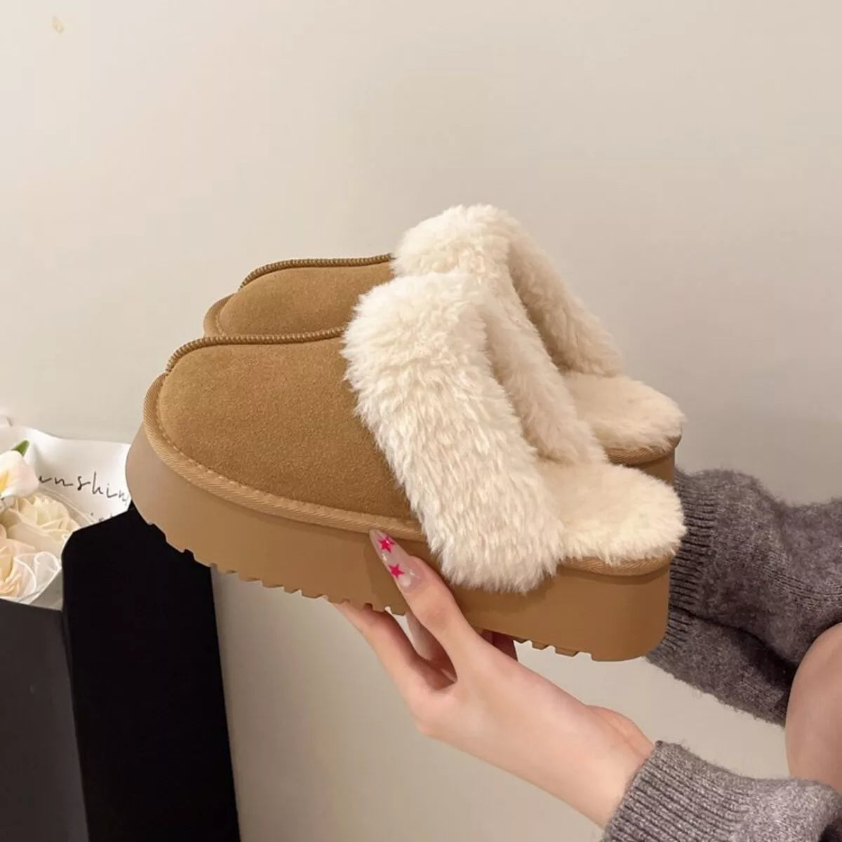 Round Toe Platform Slippers - Lilixa.store