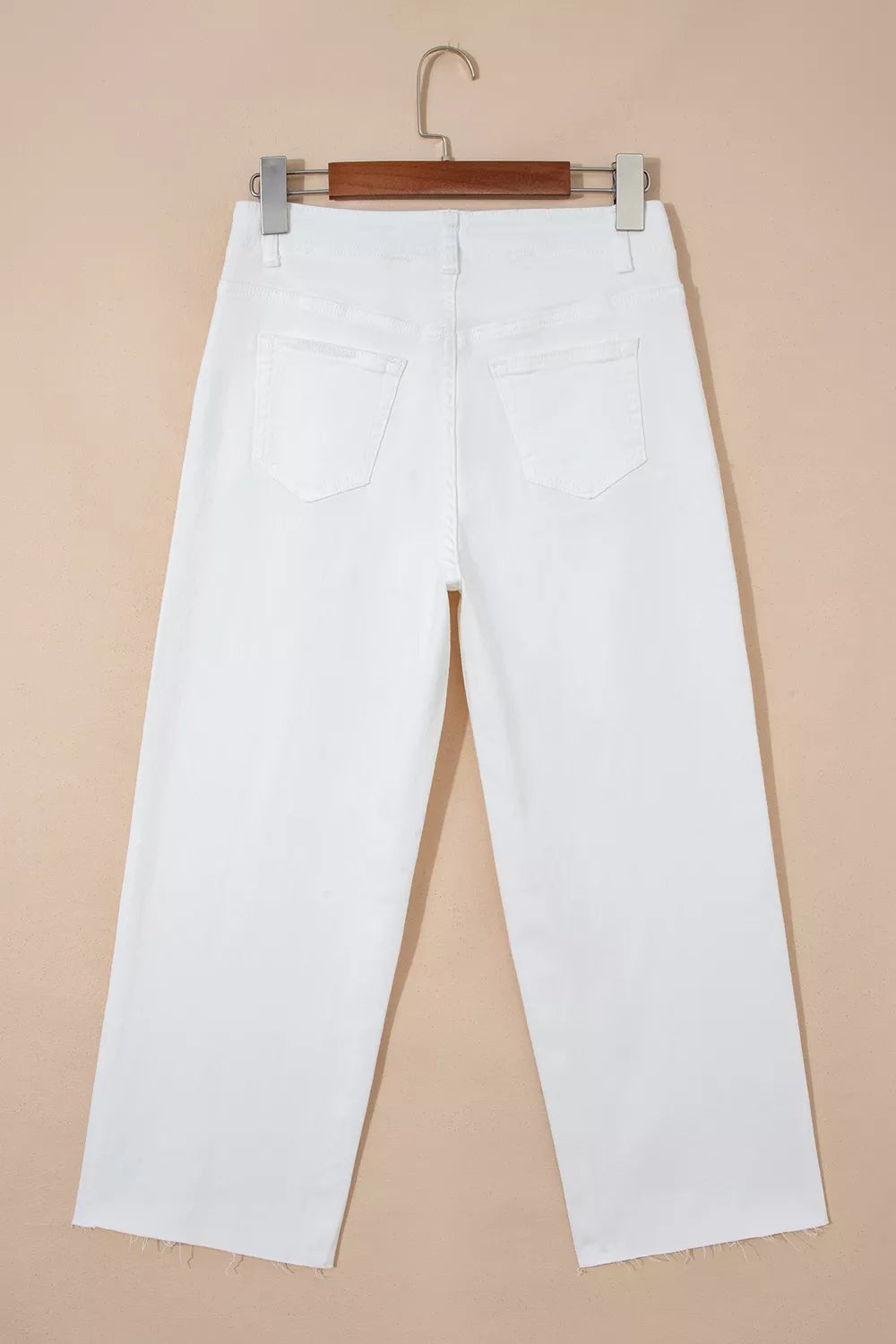 Raw Hem Ankle-length Loose Jeans - Lilixa.store