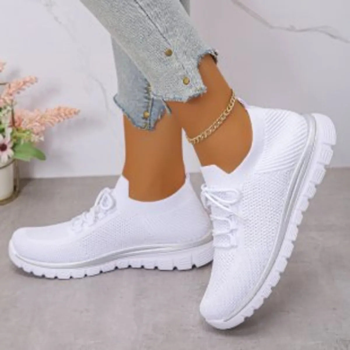 Breathable Mesh Lace Up Athletic - Lilixa.store