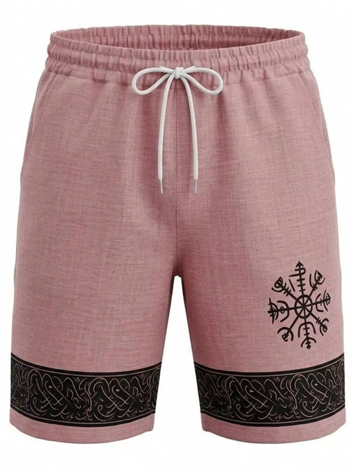 Men's Full Size Linen Blend Drawstring Shorts Plus Size - Lilixa.store