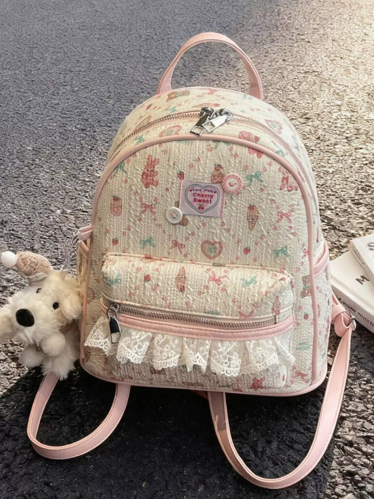 Lace Detail Backpack Bag - Lilixa.store
