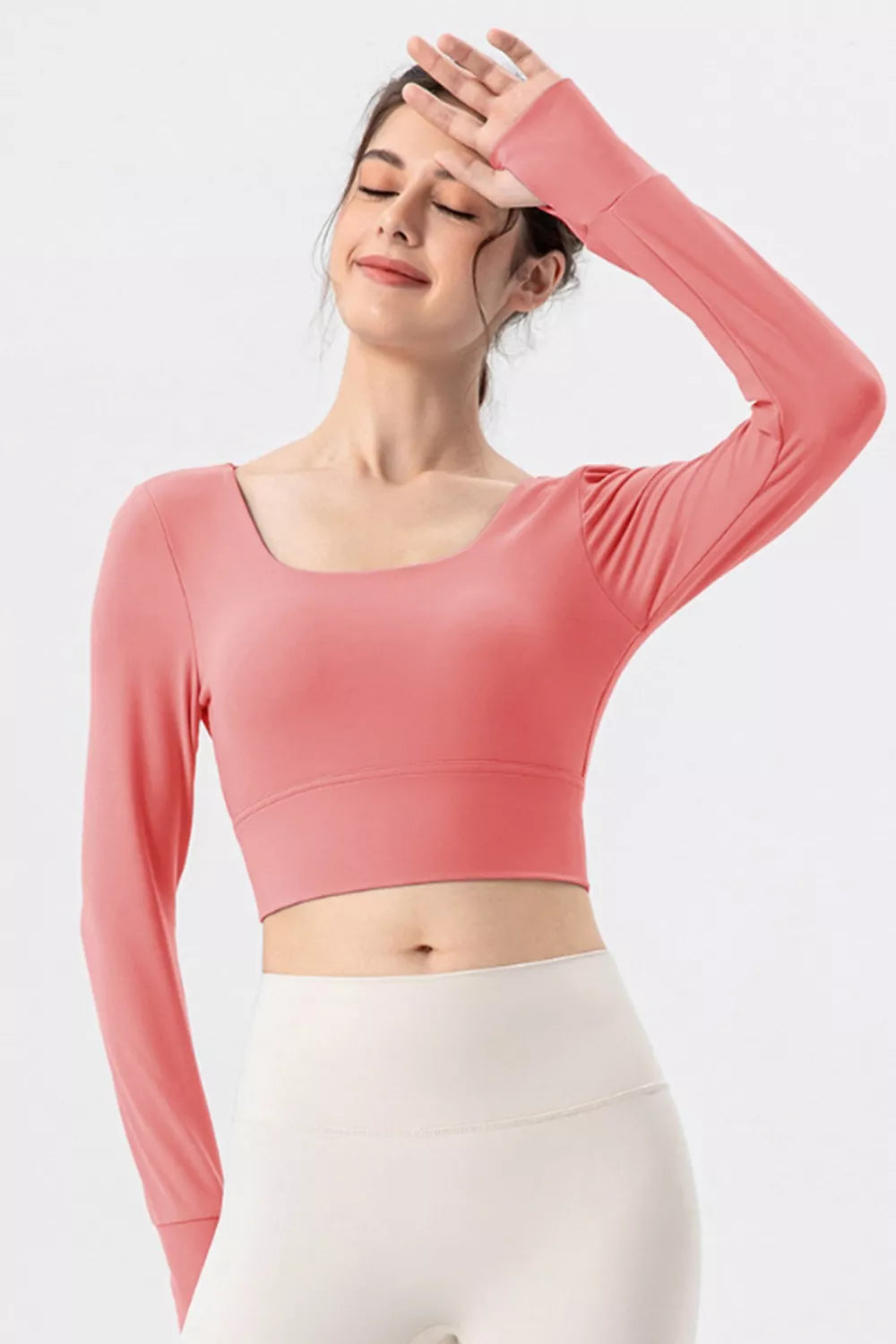 Square Neck Crisscross Active T-Shirt - Lilixa.store