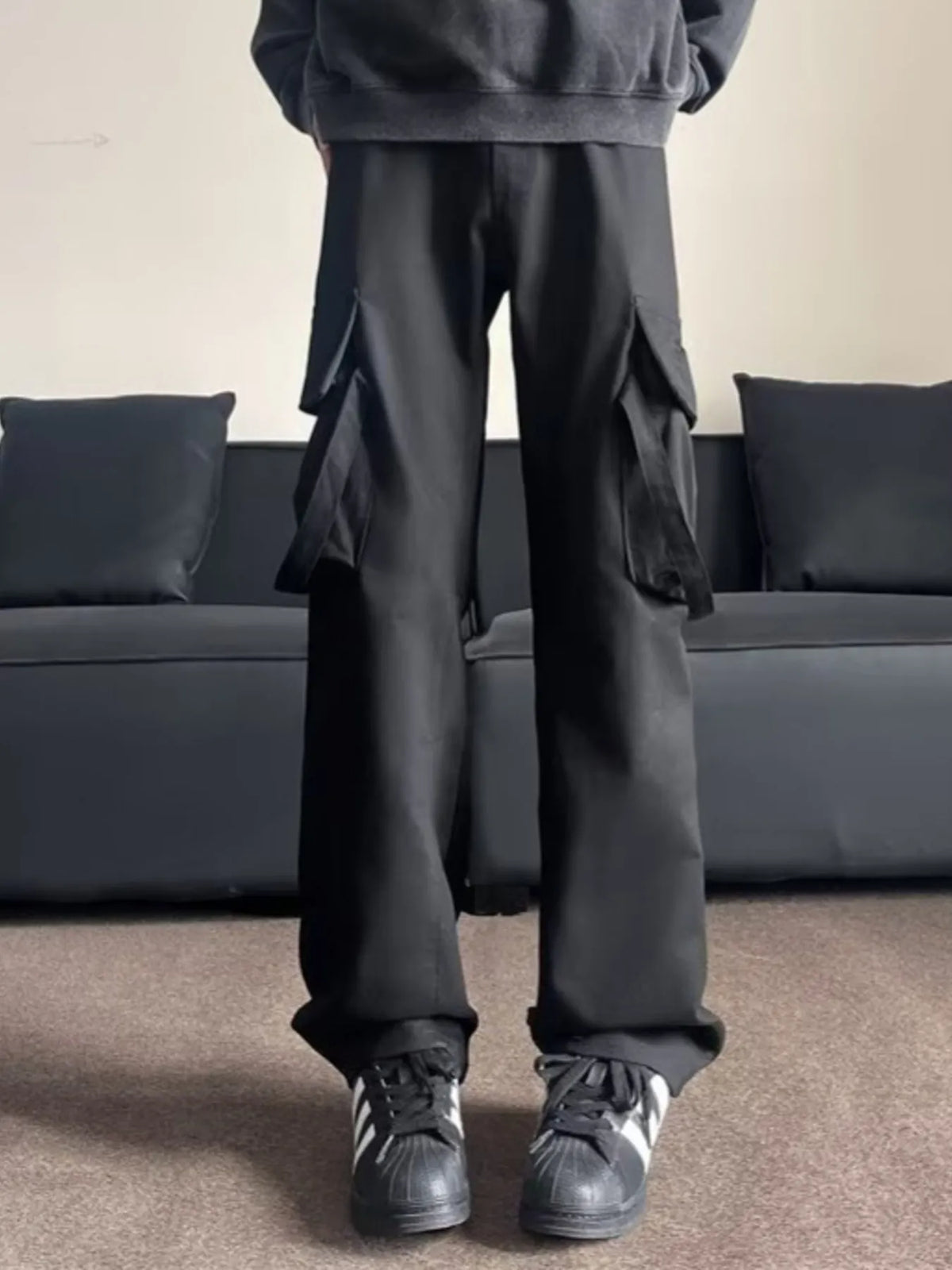 Men's Plus Size Loose Fit Cargo Pants, view 4