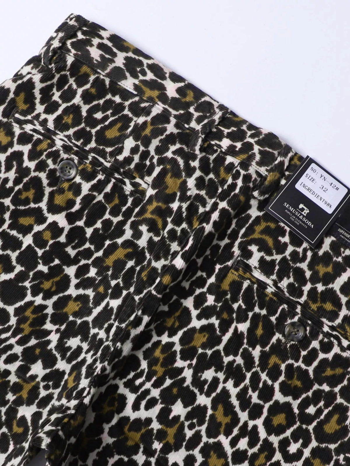 Men's Leopard Print Slim-Fit Pants, view 6
