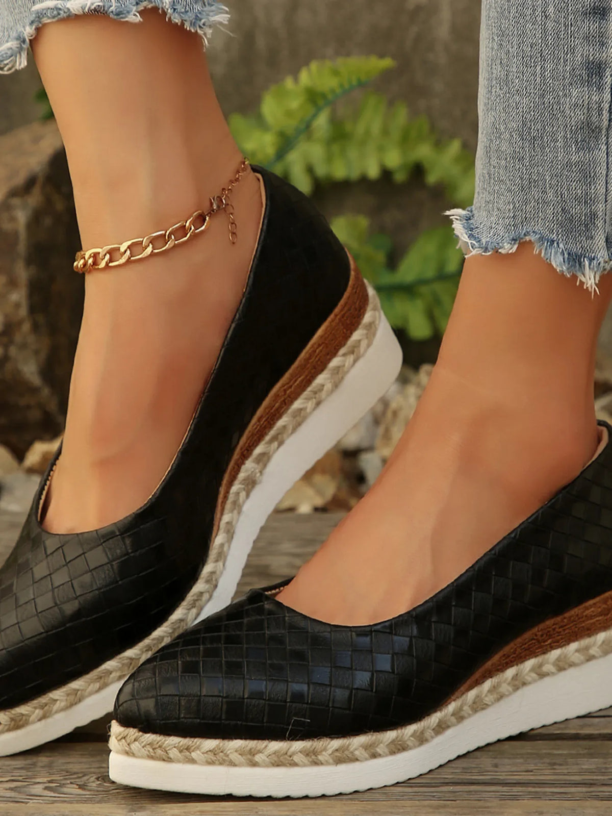 Point Toe Wedge Loafers, view 3