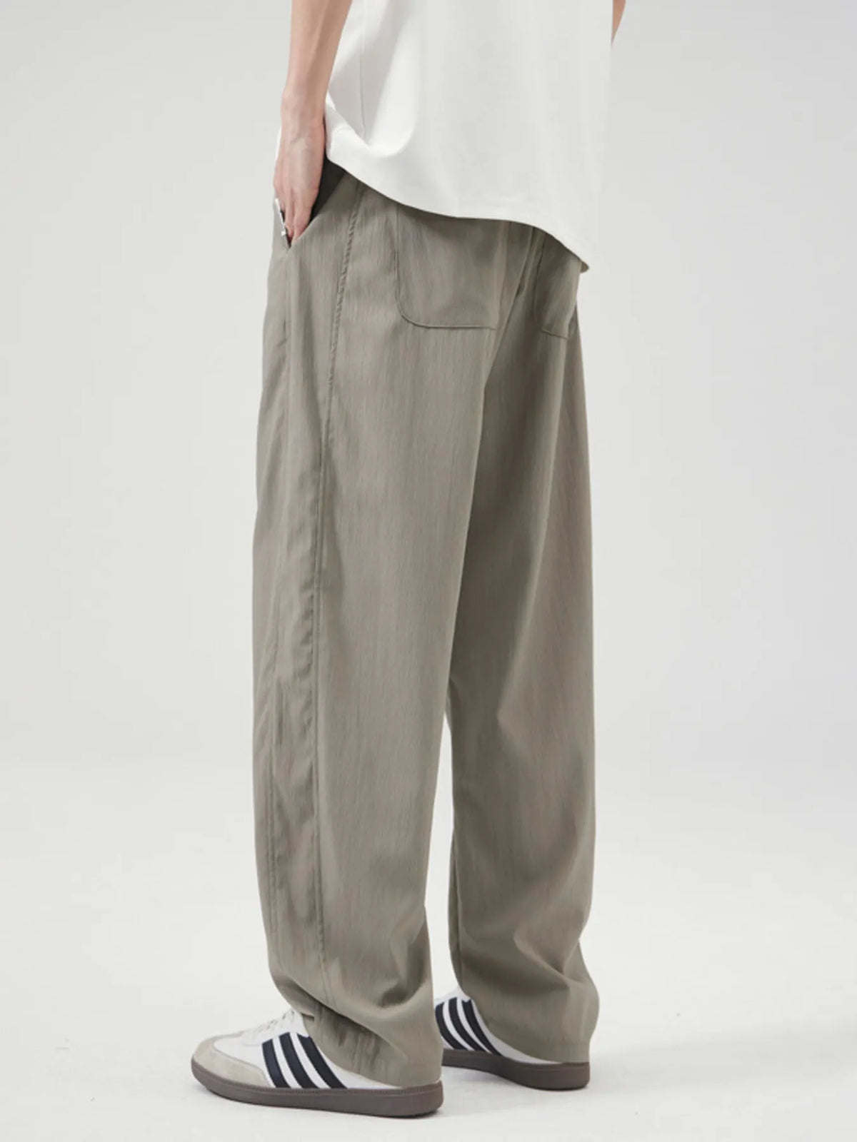 Men's Casual Wide Leg Drawstring Pants, view 2