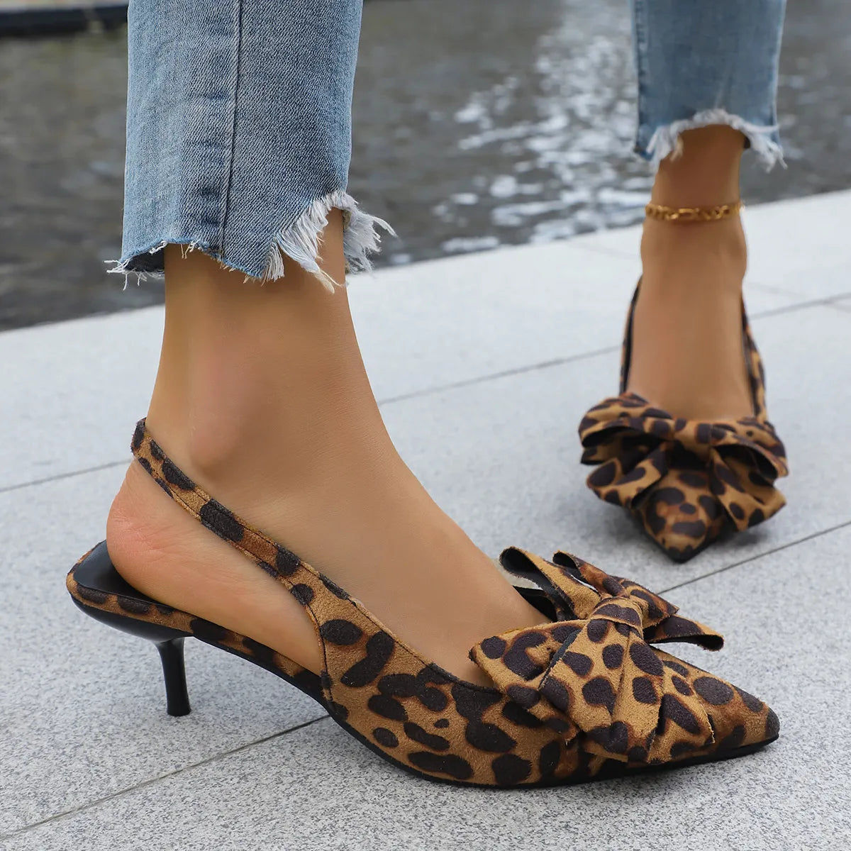 Slingback Pointed Toe Pumps - Lilixa.store