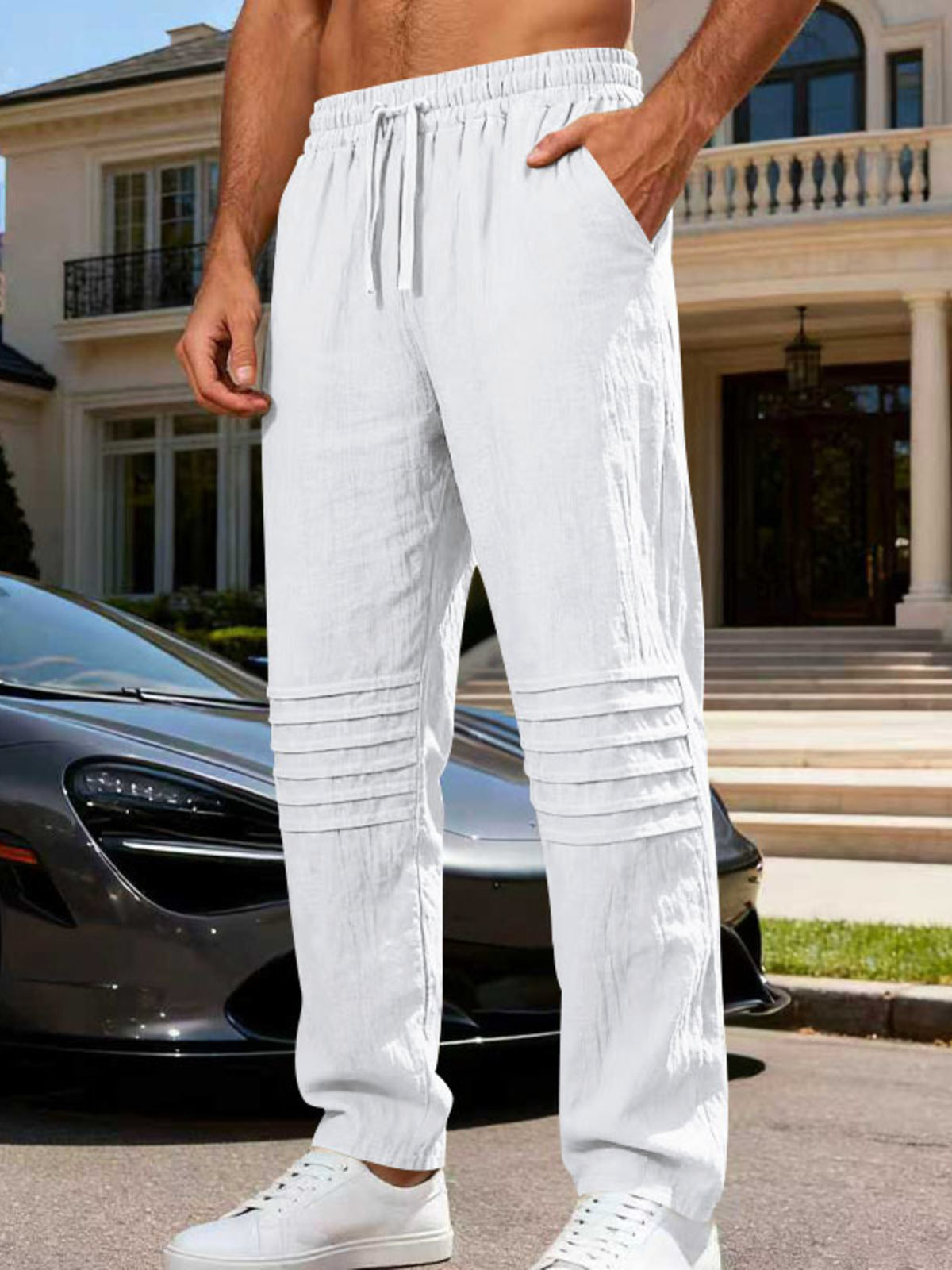 Men's Full Size Casual Drawstring Pants Plus Size, view 10
