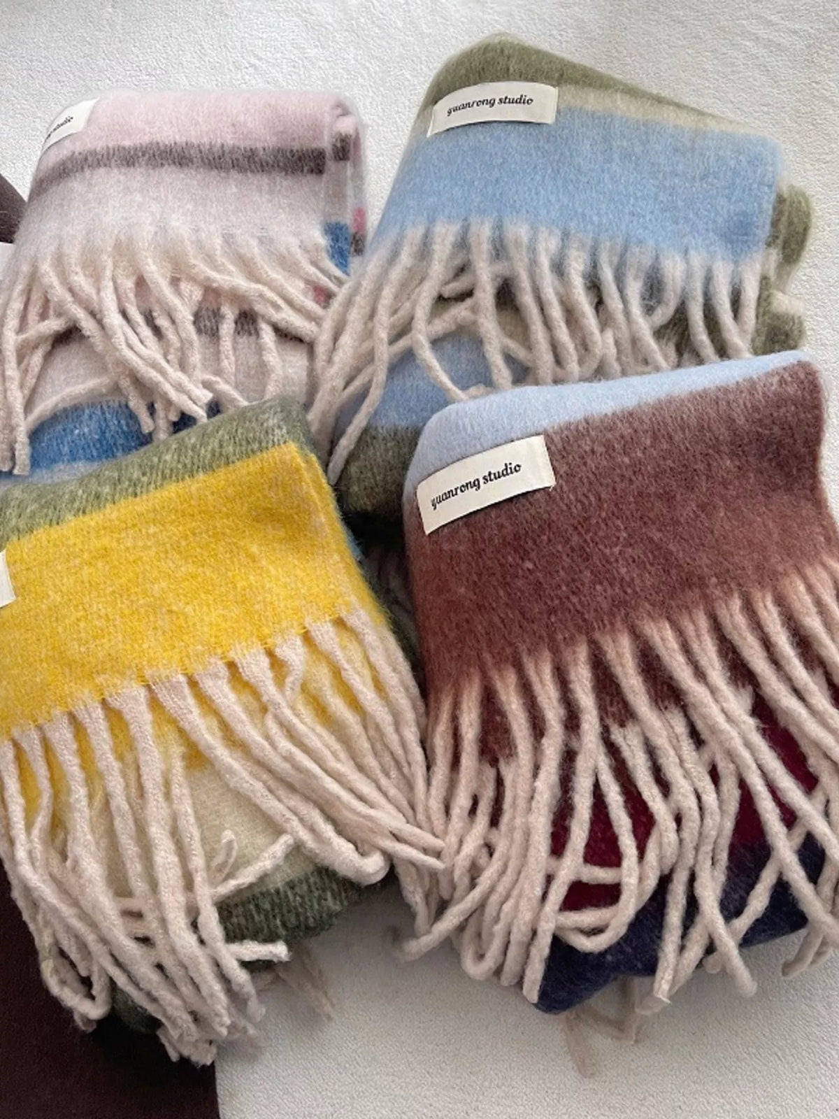 Soft Plaid Tassel Warm Scarf - Lilixa.store