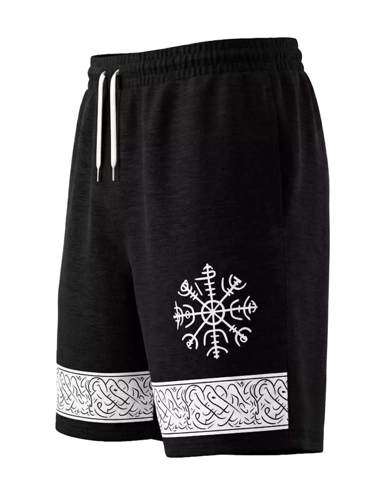 Men's Full Size Linen Blend Drawstring Shorts Plus Size