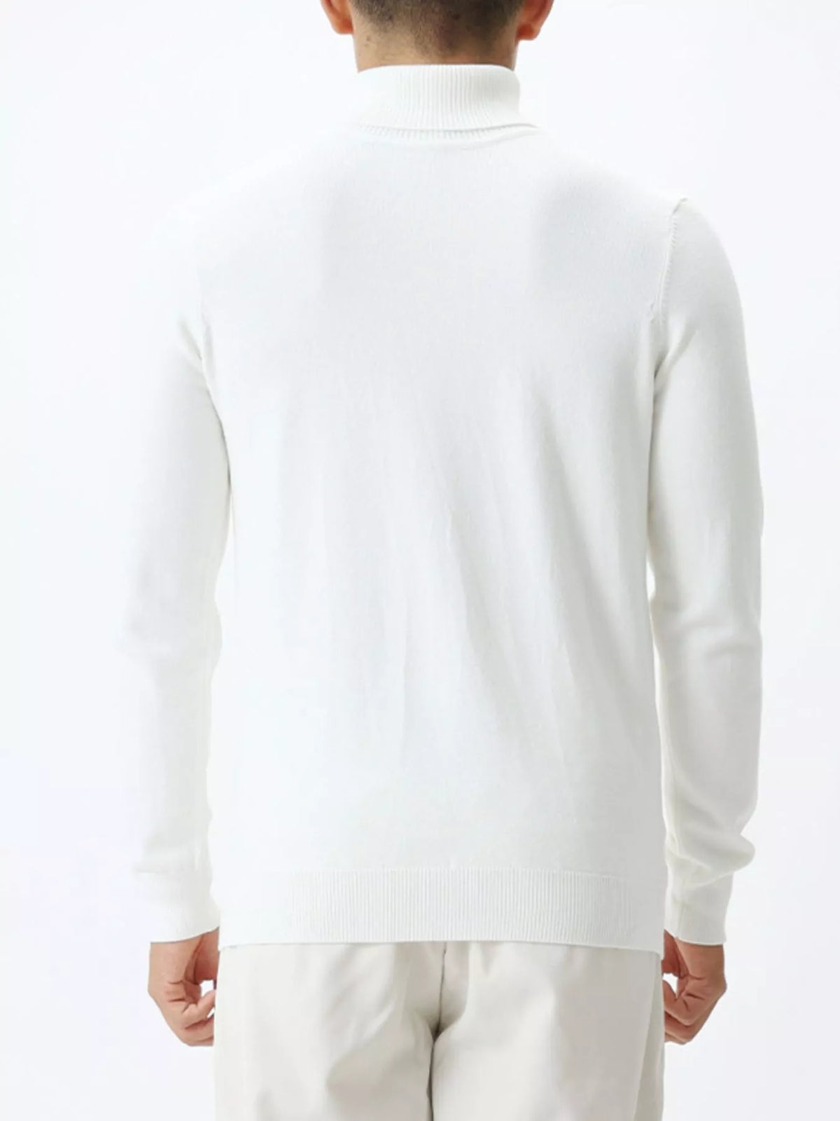 Men's Plus Size Slim-Fit Ribbed Turtleneck Sweater