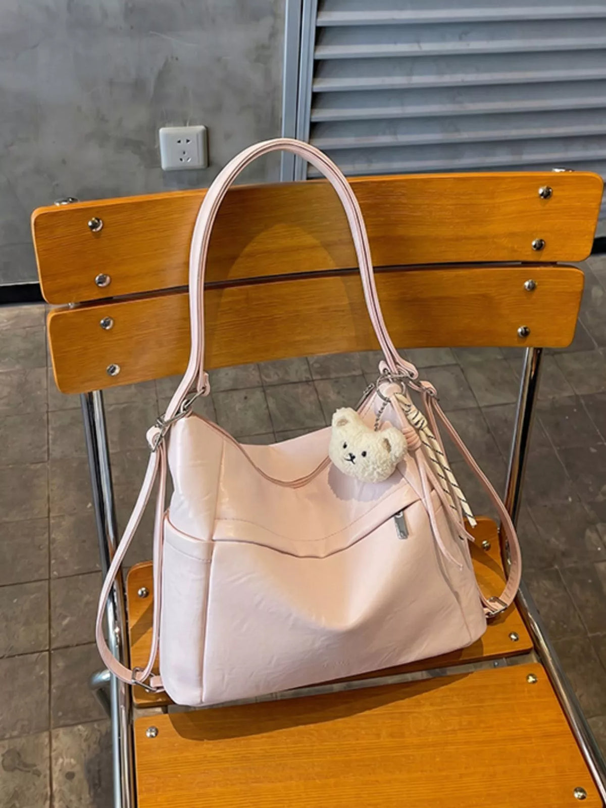 Adjustable Strap Leather Shoulder Bag - Lilixa.store