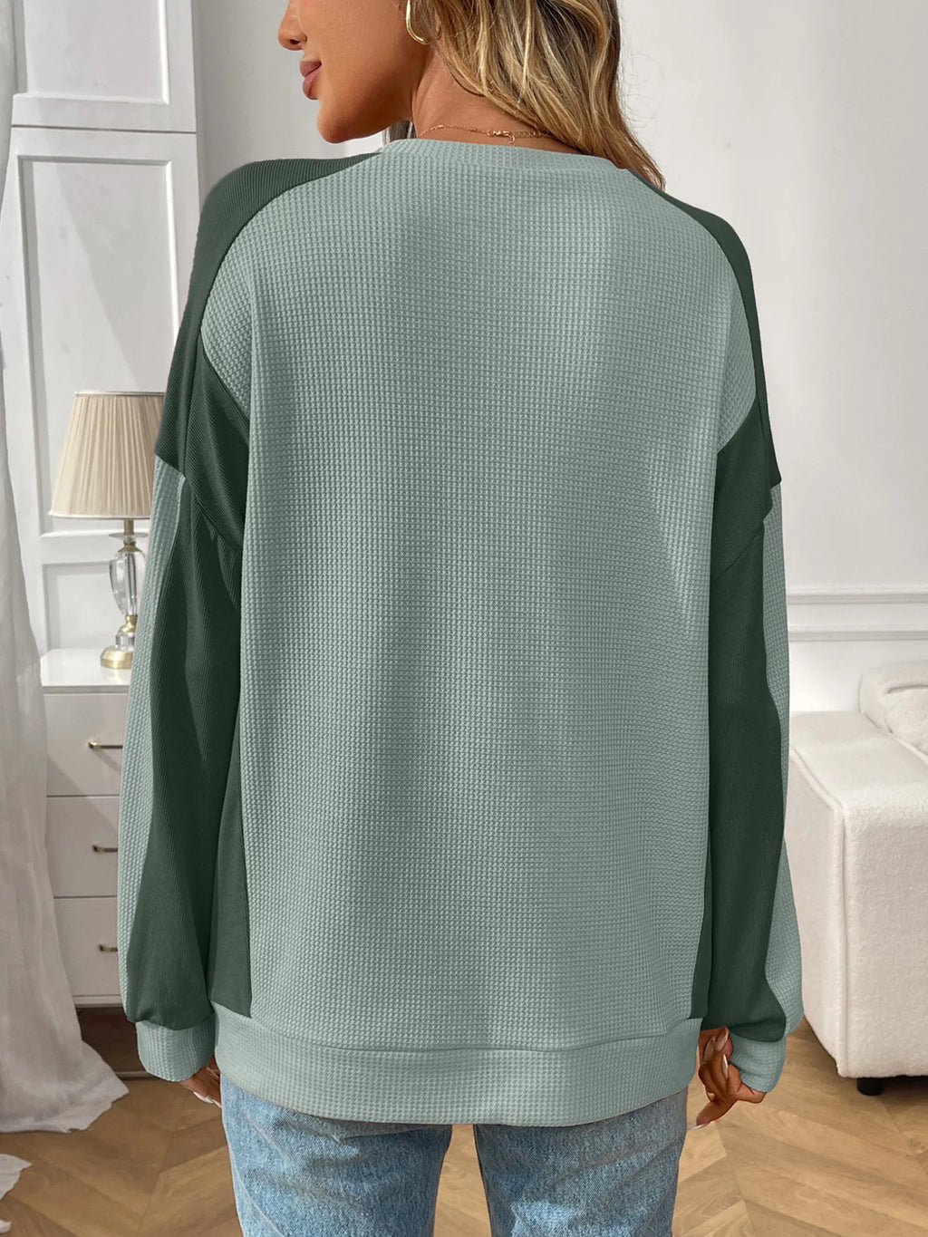 Color Block Long Sleeve Sweatshirt - Lilixa.store