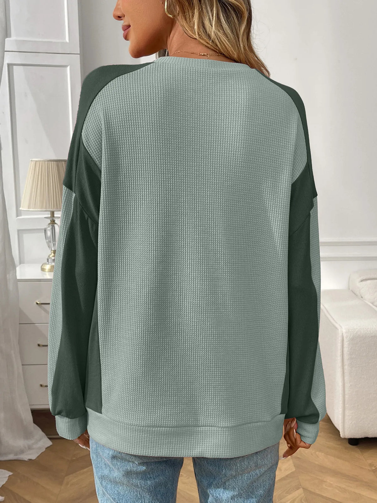 Color Block Long Sleeve Sweatshirt - Lilixa.store