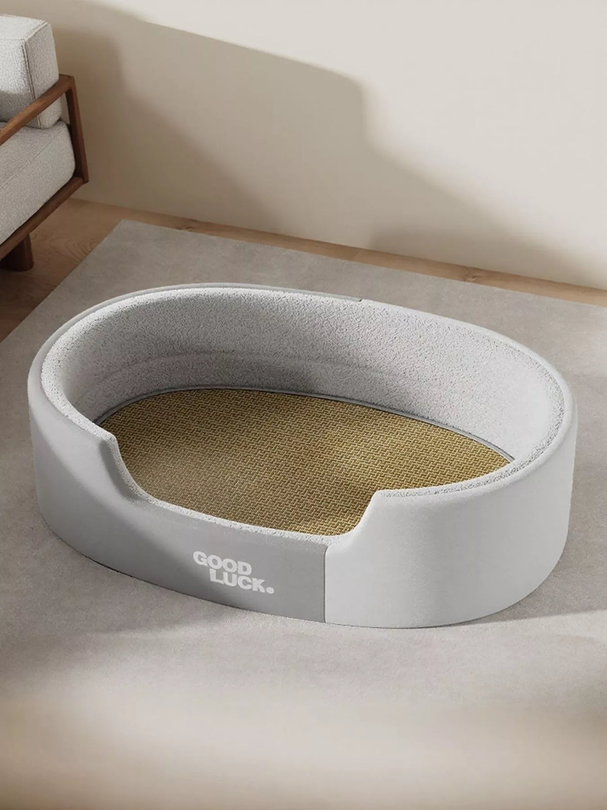 Thickened Oval Two-Tone Plush Pet Nest - Lilixa.store