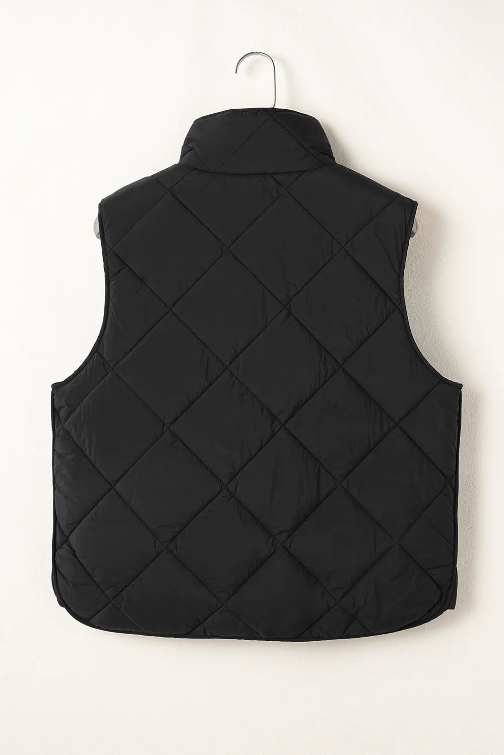 Snap Down Texture Vest Coat with Pockets, view 13