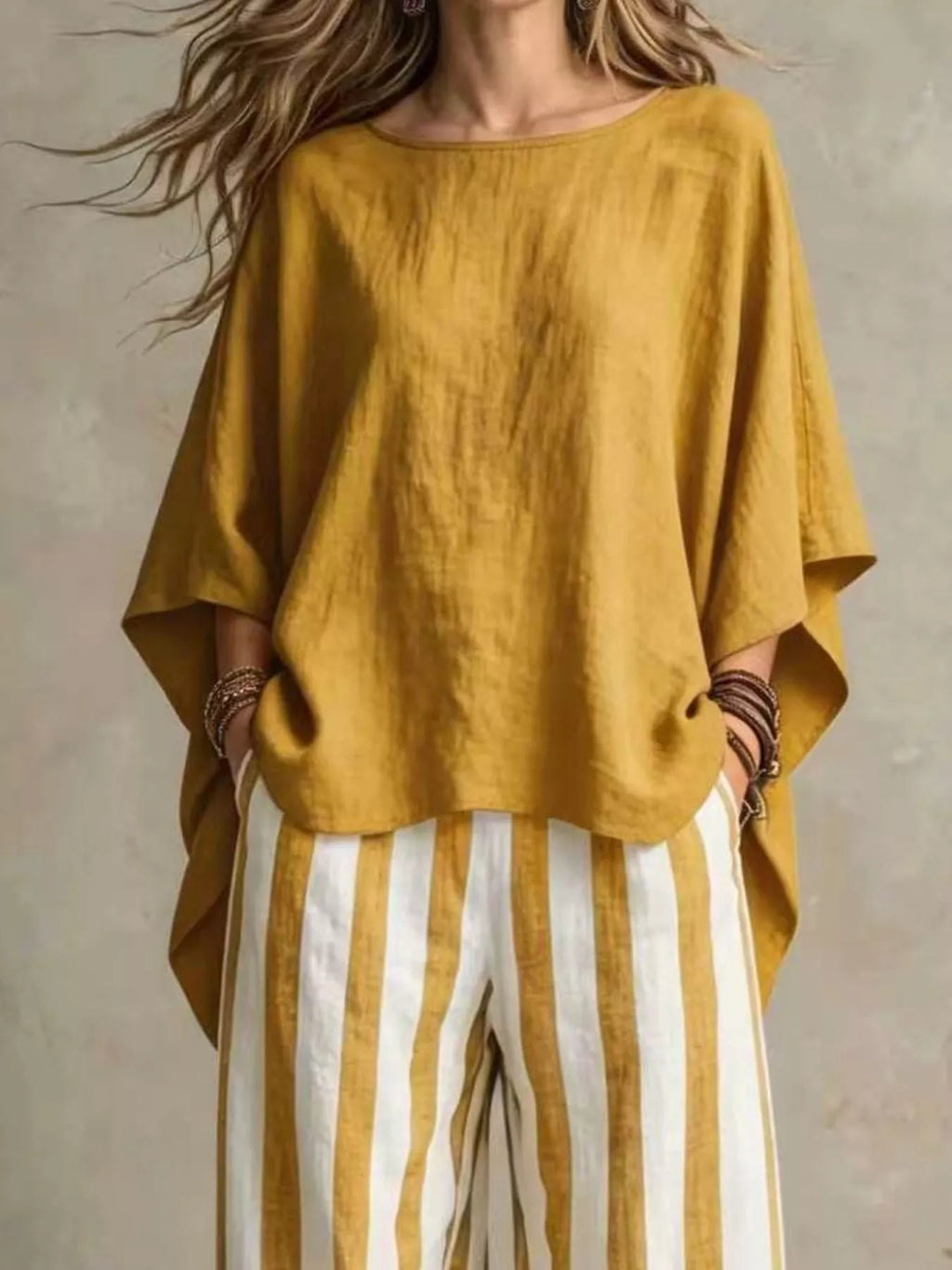 Full Size Solid Color Top and Pants Set Plus Size - Lilixa.store