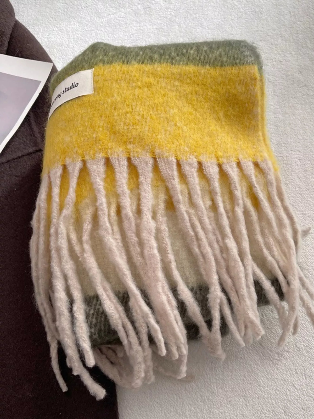 Soft Plaid Tassel Warm Scarf - Lilixa.store