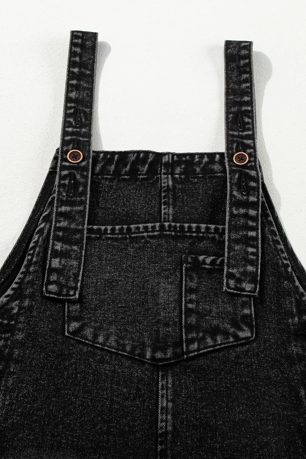 Distressed Wide Strap Denim Overalls - Lilixa.store