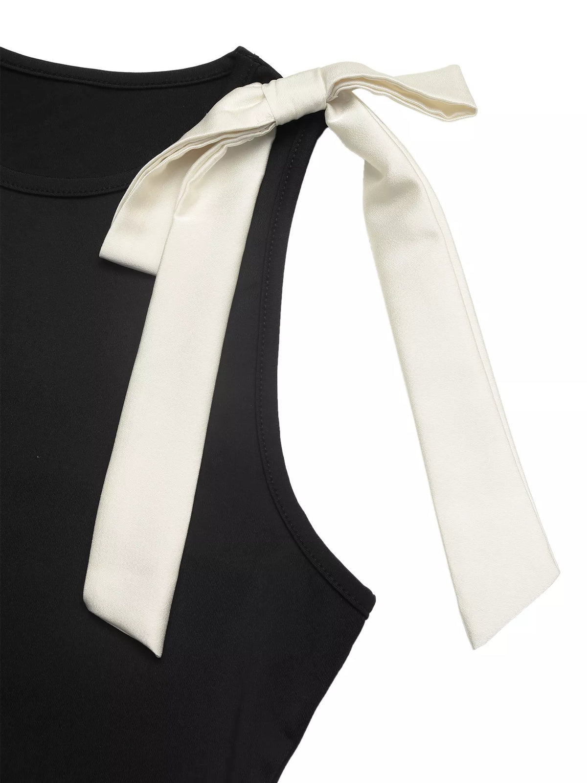Bow Detail Sleeveless Bodysuit - Lilixa.store