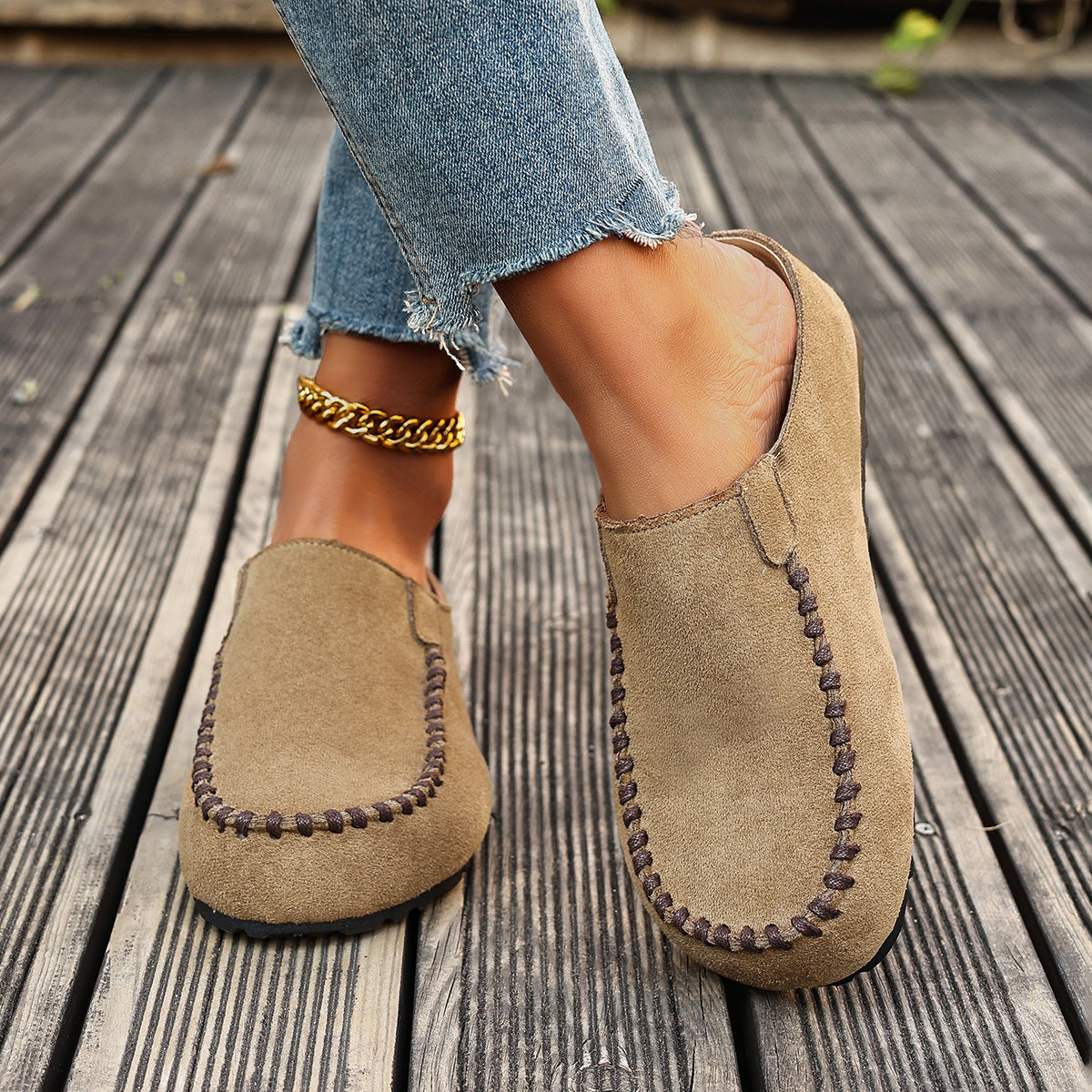 Round Toe Slip-Ons, view 6