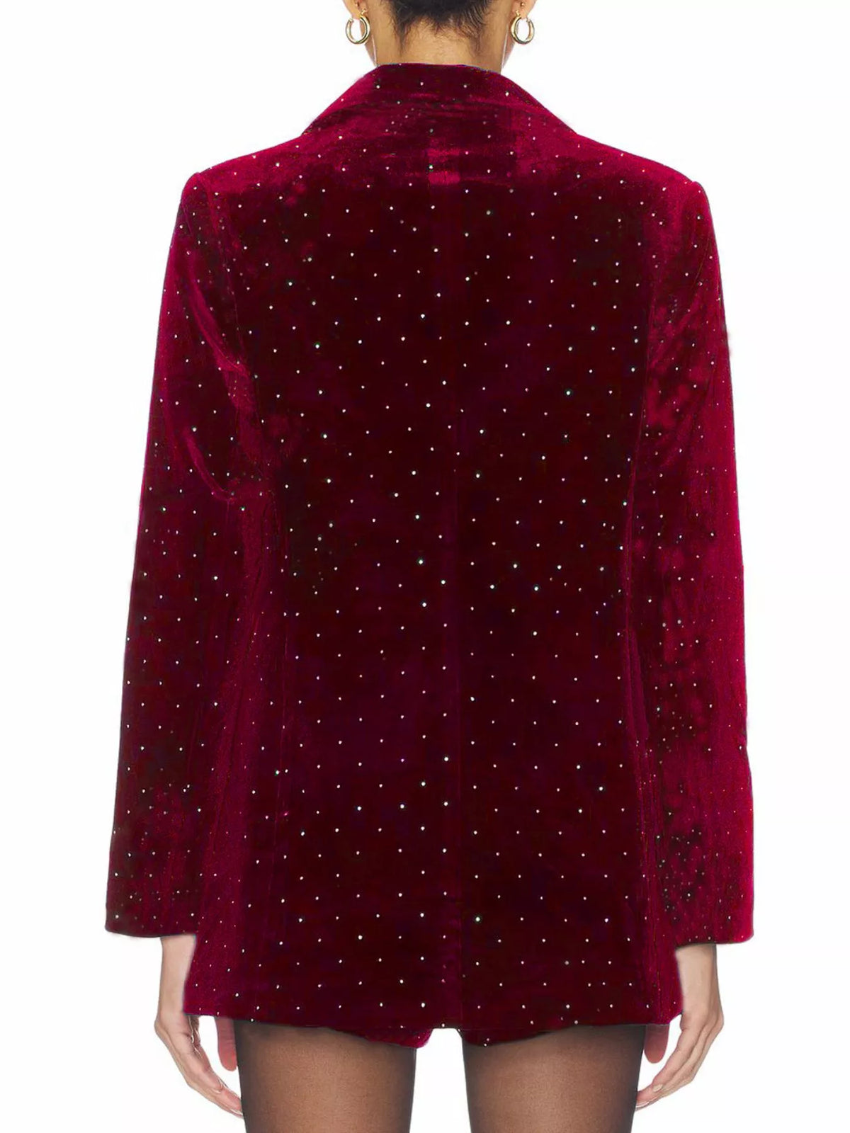 Rhinestone Embellished Single-Breasted Blazer, view 2