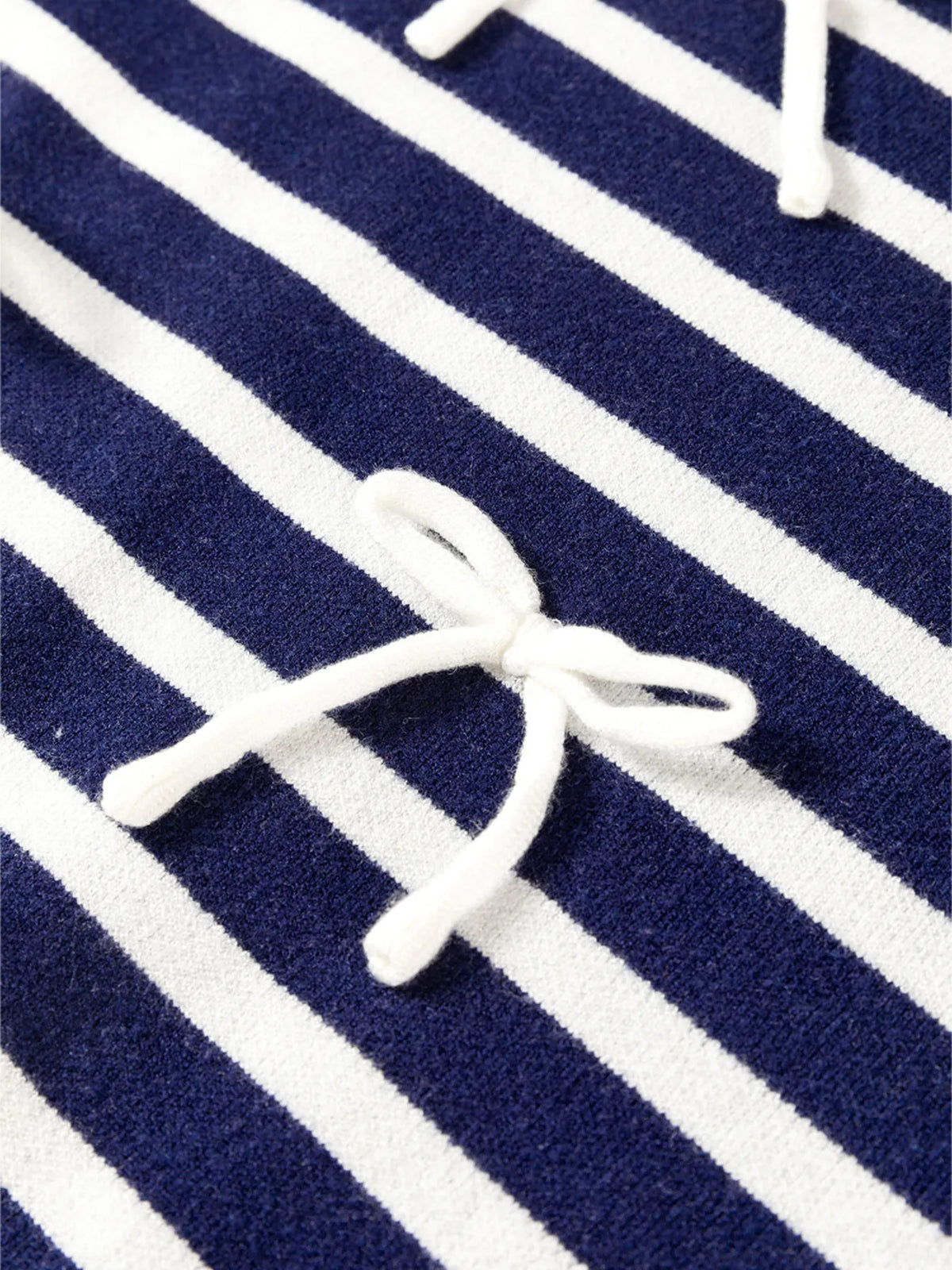 Stripe Knitted Bow Decor Sweater Vest, view 6