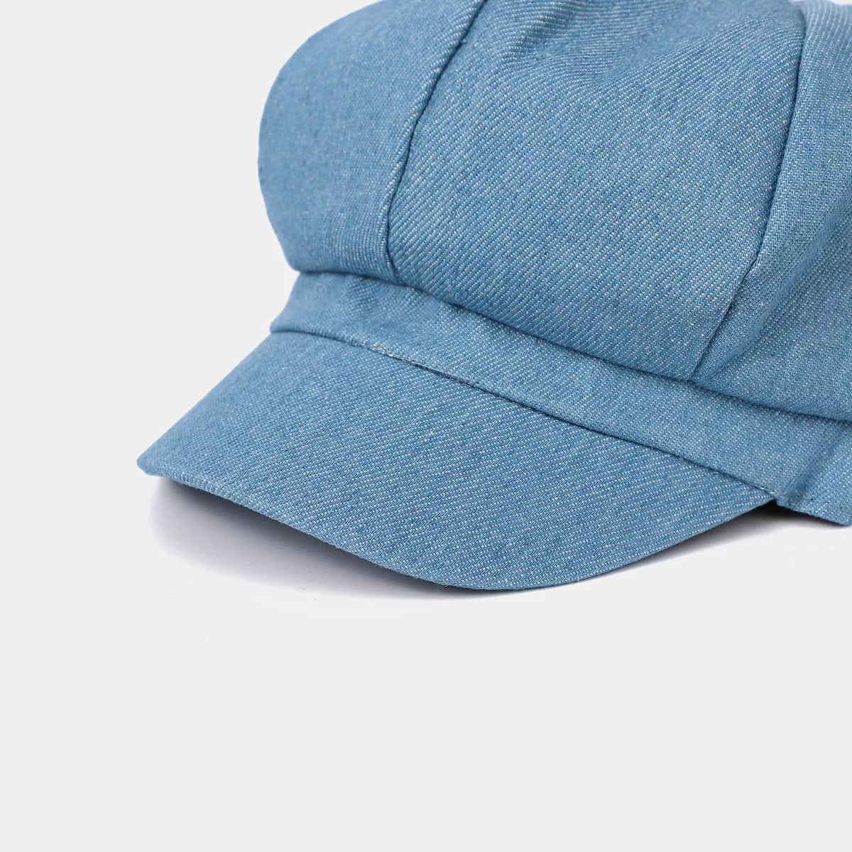 Vintage Style Denim Newsboy Hat, view 3