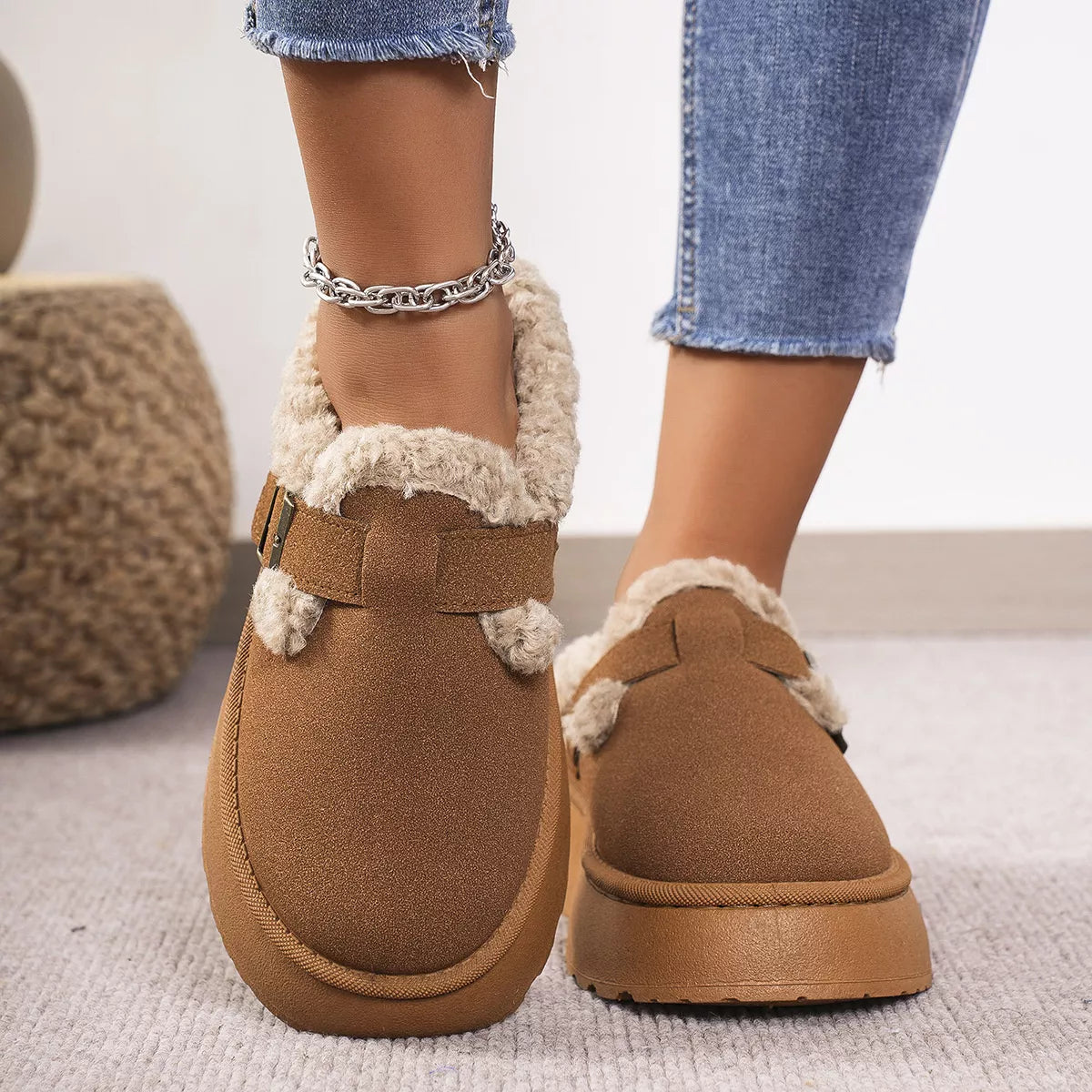 Round Toe Platform Slippers - Lilixa.store