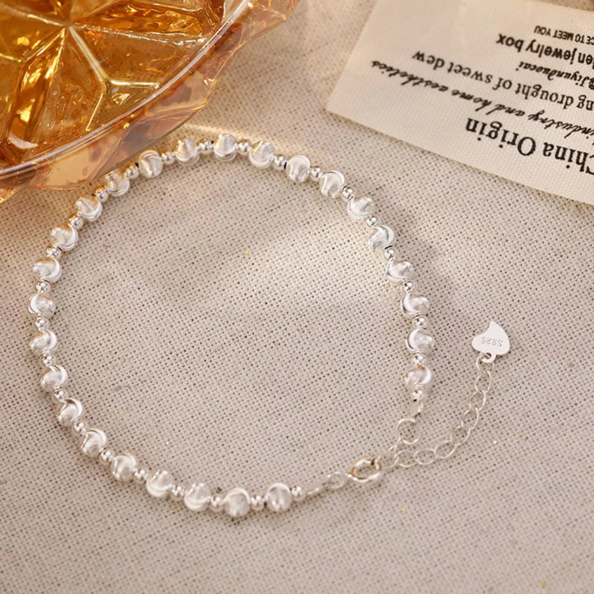 925 Sterling Silver Beaded Bracelet - Lilixa.store