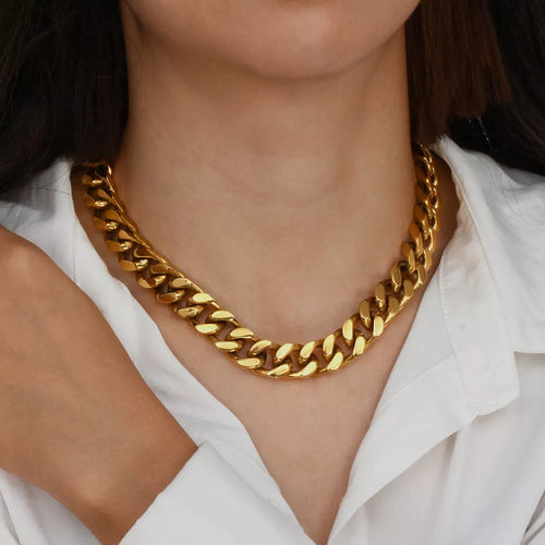 18K Gold-Plated Chain Necklace - Lilixa.store
