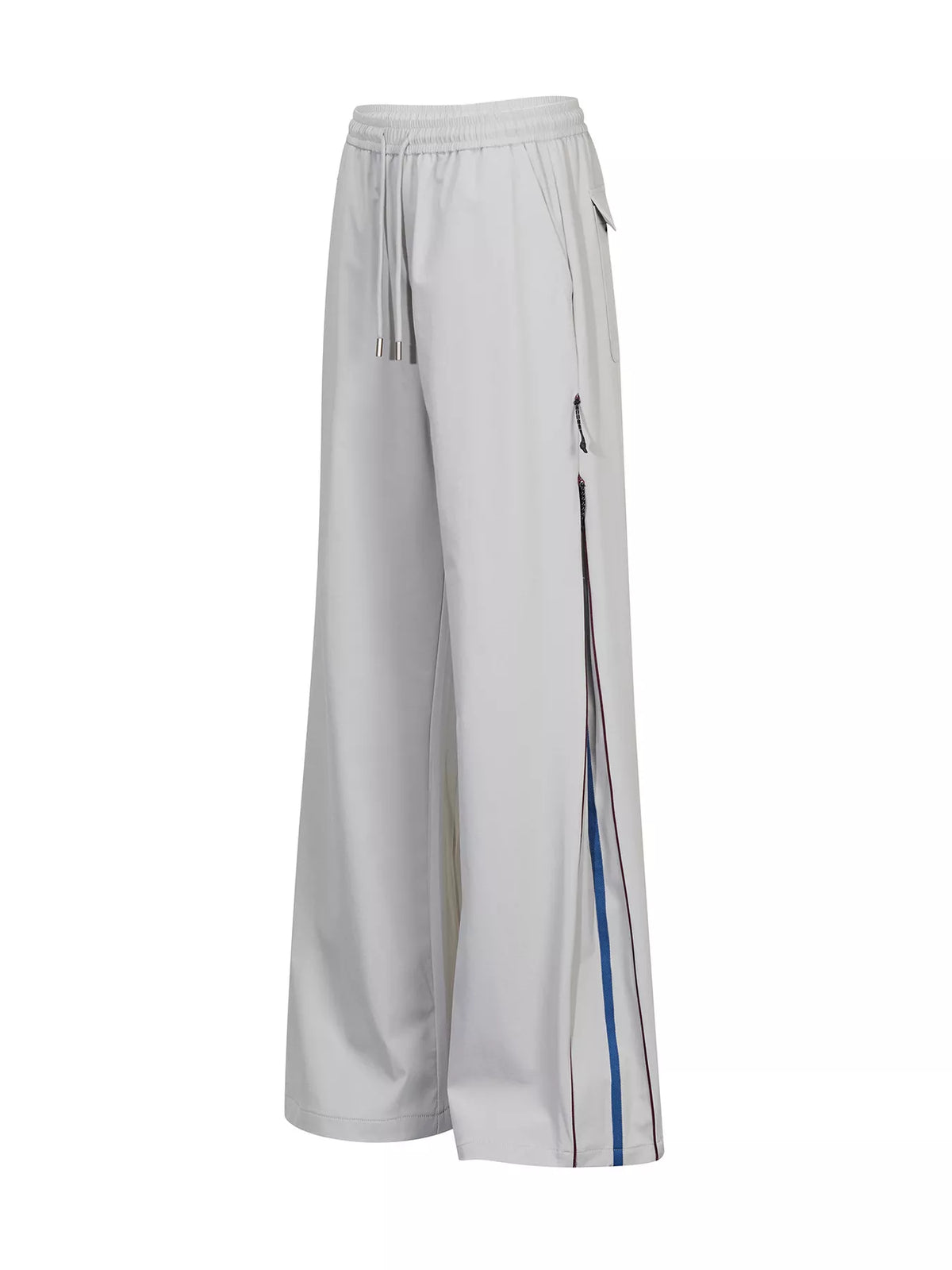 Men's High-Waisted Wide-Leg Pants with Side Stripe Detail