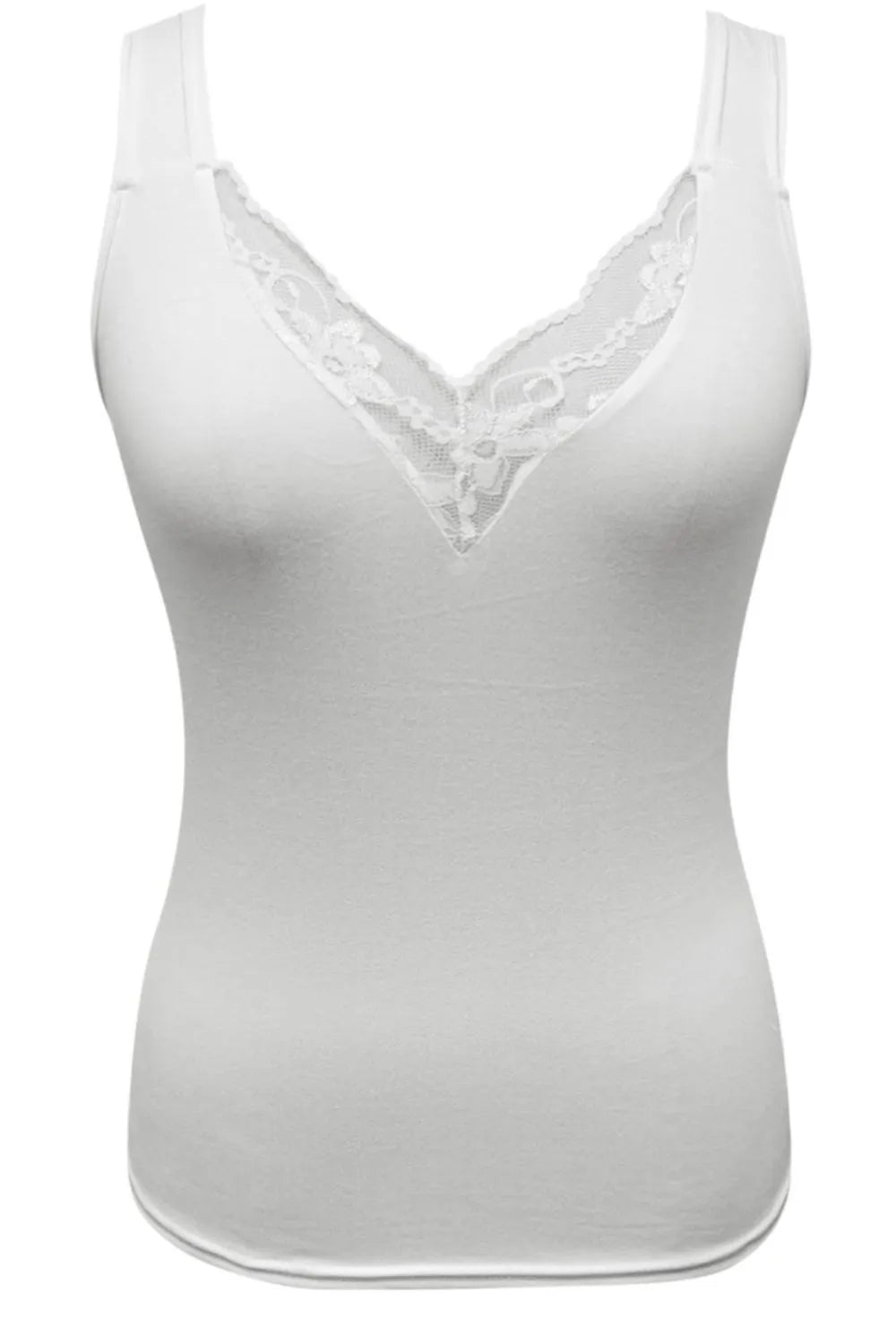 Full Size Lace Detail V-Neck Tank Plus Size, view 3