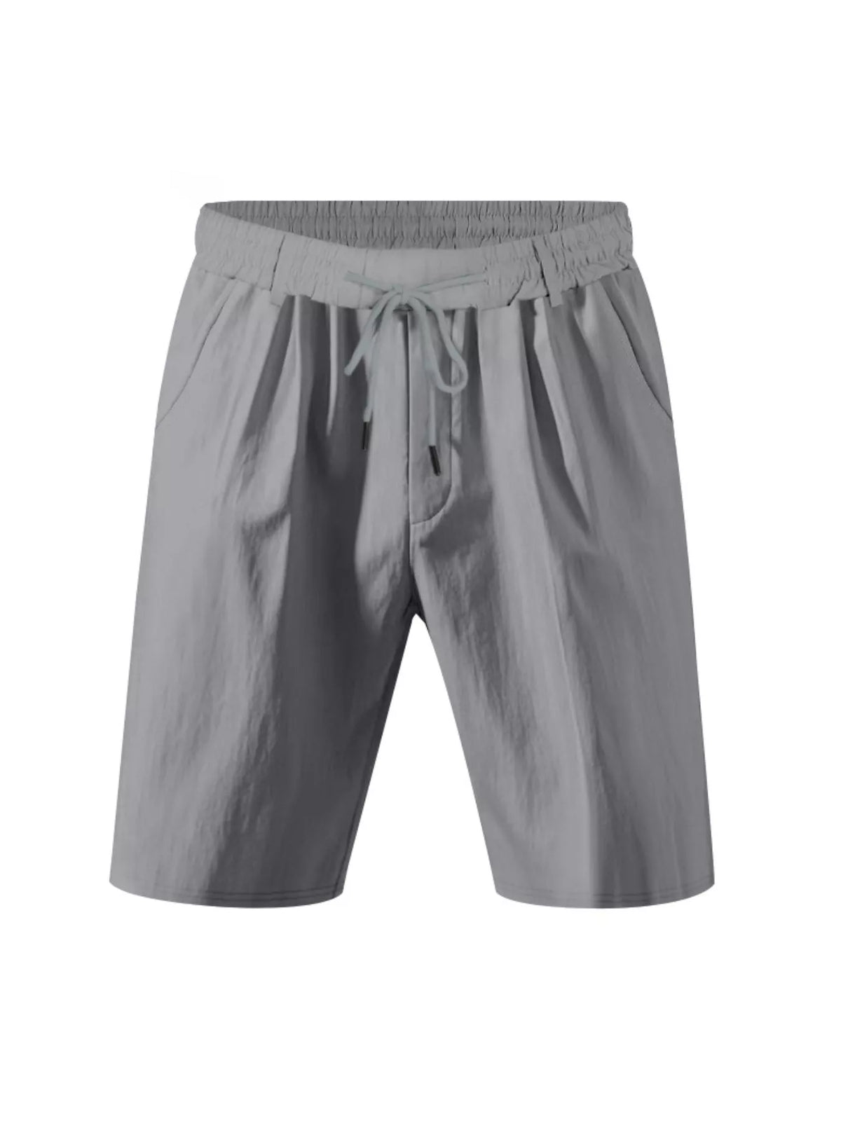 Men's Full Size Casual Lightweight Drawstring Shorts Plus Size in Grey
