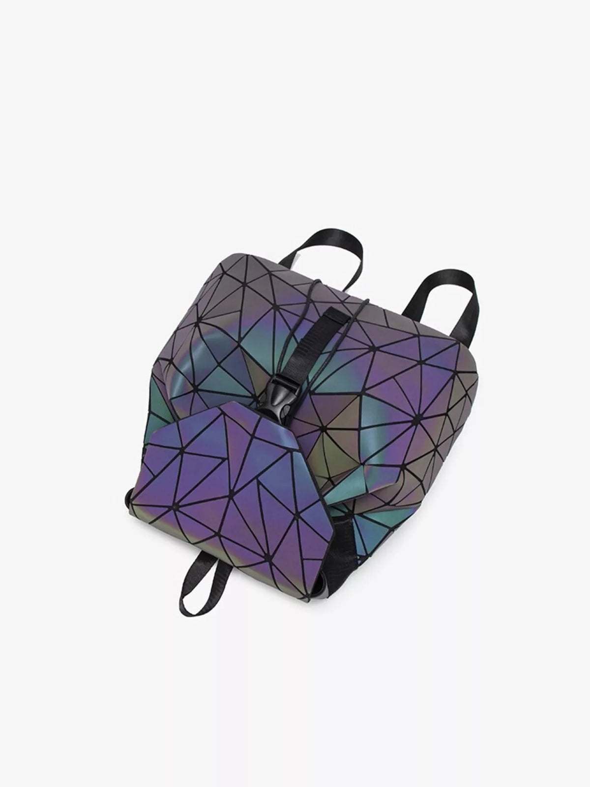 Geometric Backpack Bag in Blue Purple, view 7