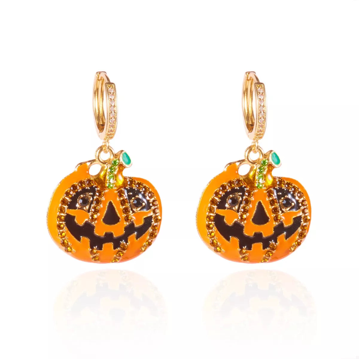 Halloween Pumpkin Drop Earrings - Lilixa.store