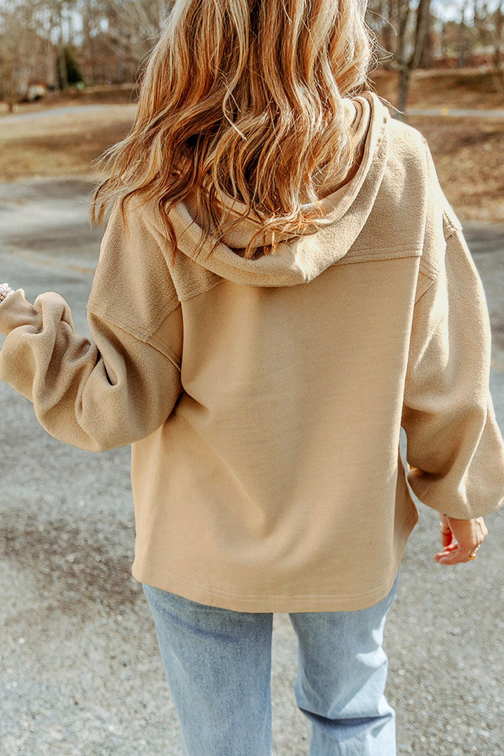 Zip-Up Drawstring Hooded Jacket, view 11