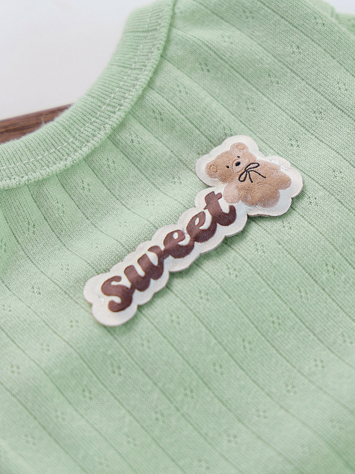 Sweet Bear Patch Ribbed Pet Top - Lilixa.store