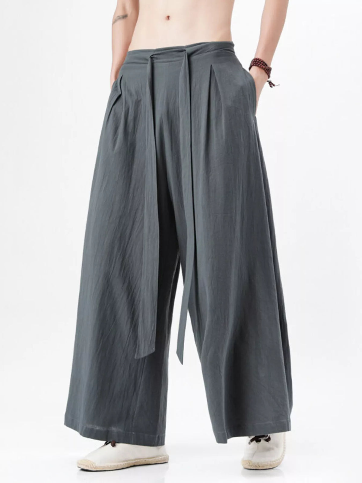 Men's Plus Size Wide Leg Pants, view 3