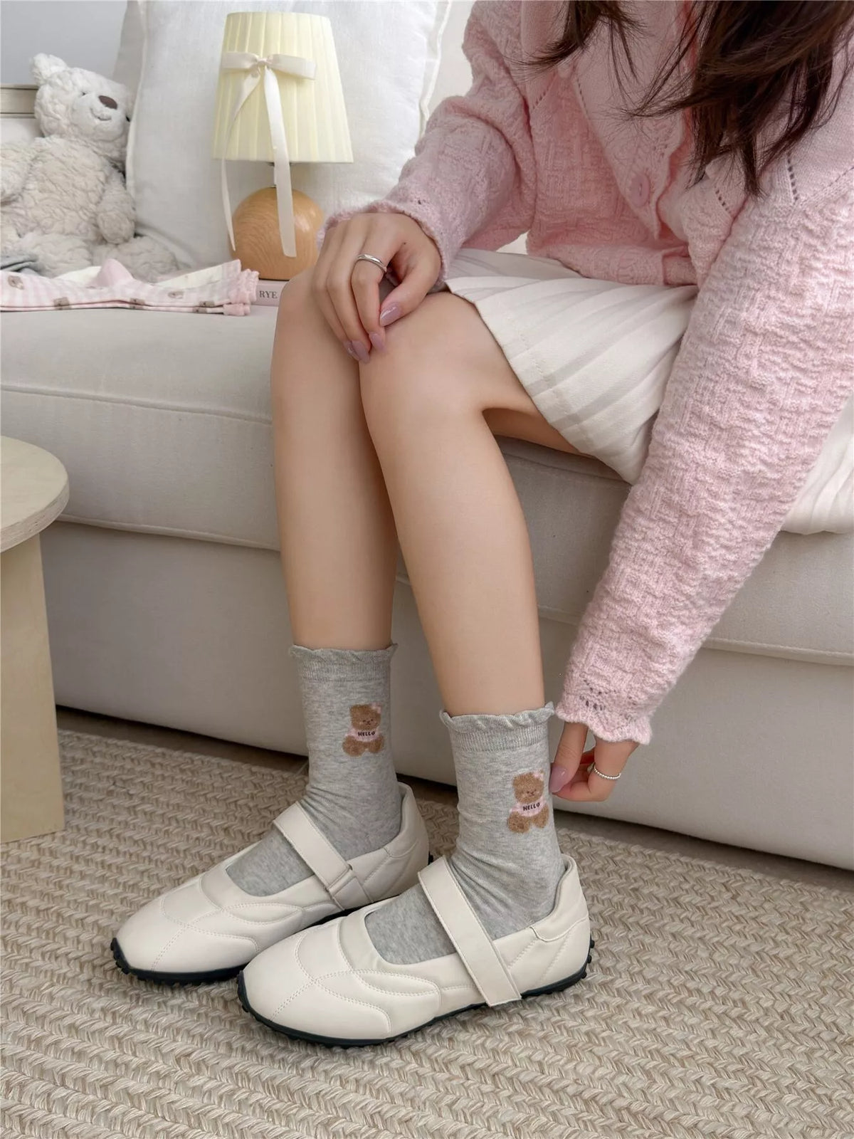 Bear Cotton Crew Socks - Lilixa.store