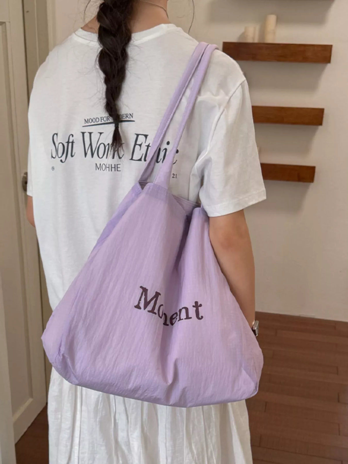 Letter Canvas Tote Bag