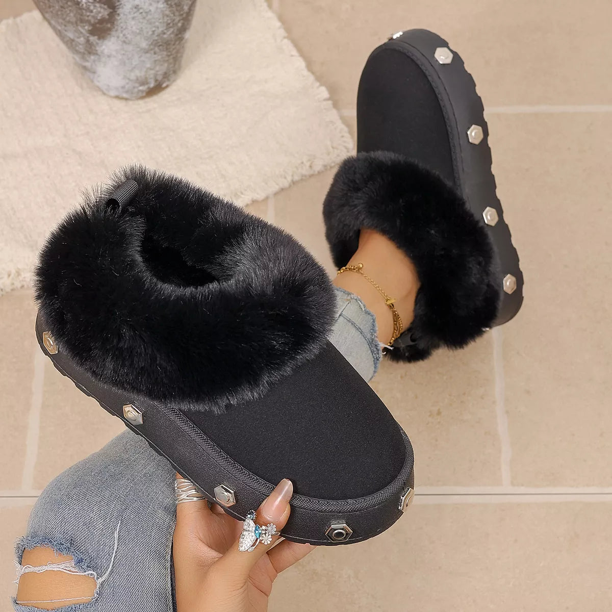 Round Toe Platform Boots - Lilixa.store