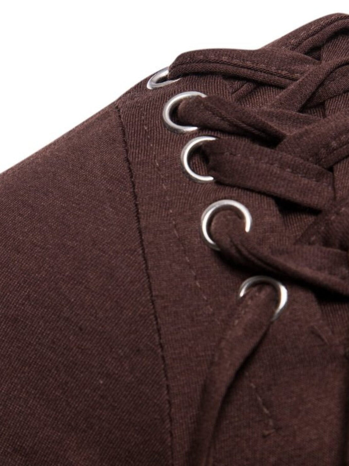 Men's Lace-Up Asymmetric Hem T-Shirt, view 15