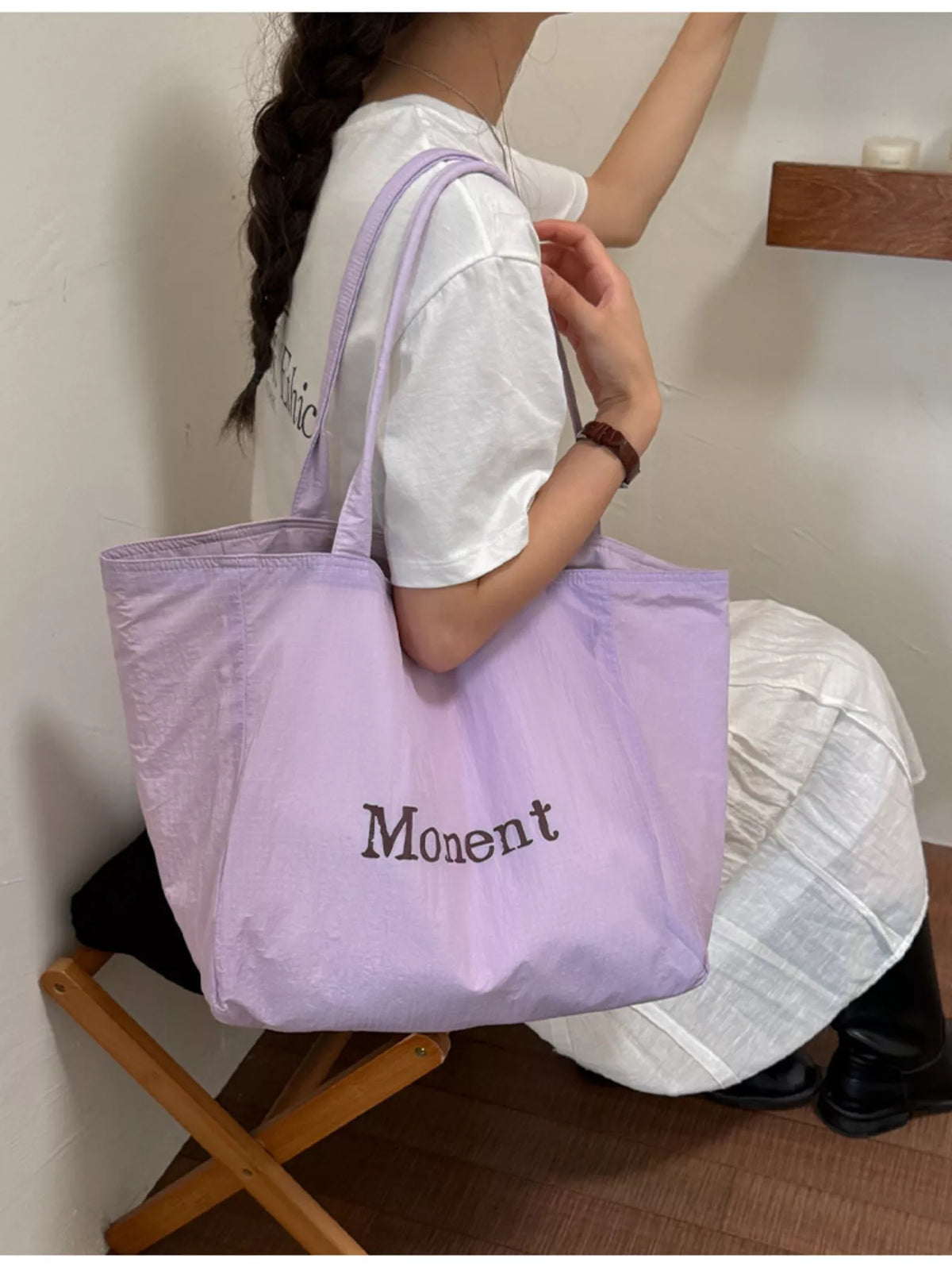 Letter Canvas Tote Bag