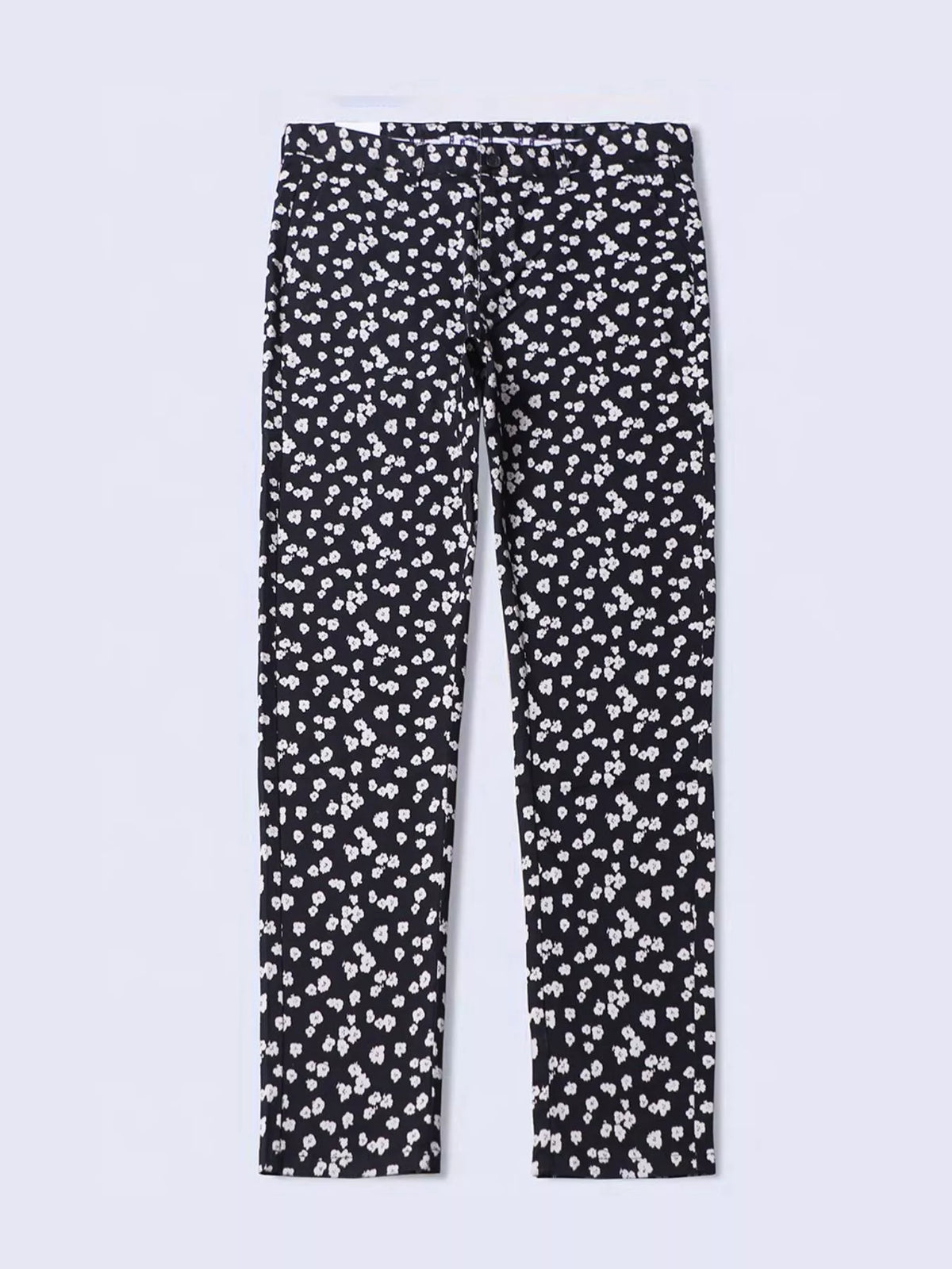 Men's Printed Casual Pants in Black, view 6
