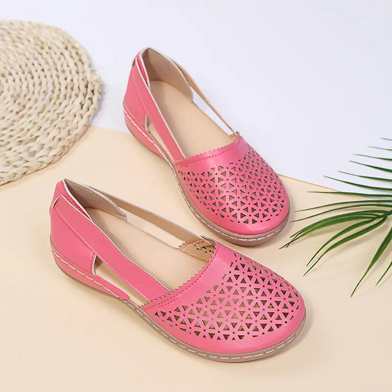 Cutout Round Toe Slip-Ons, view 7