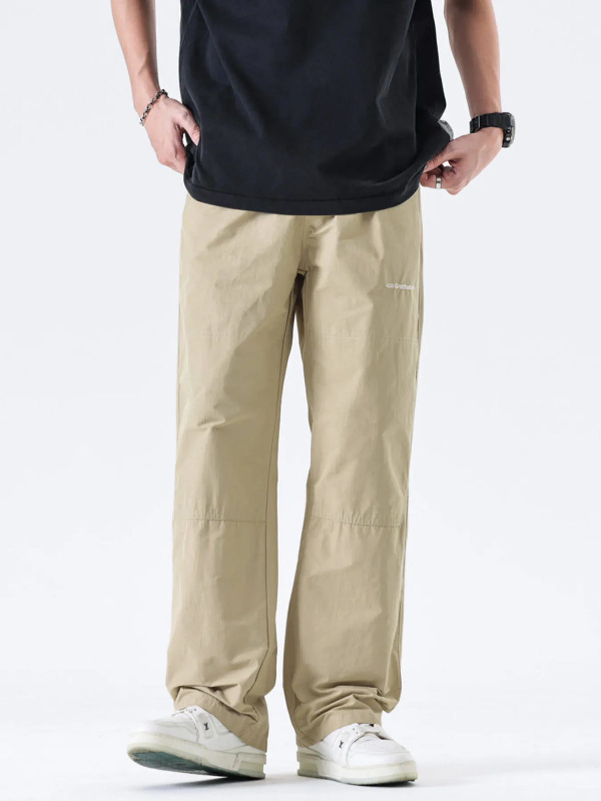 Men's Full Size Wide Leg Pants Plus Size in Khaki