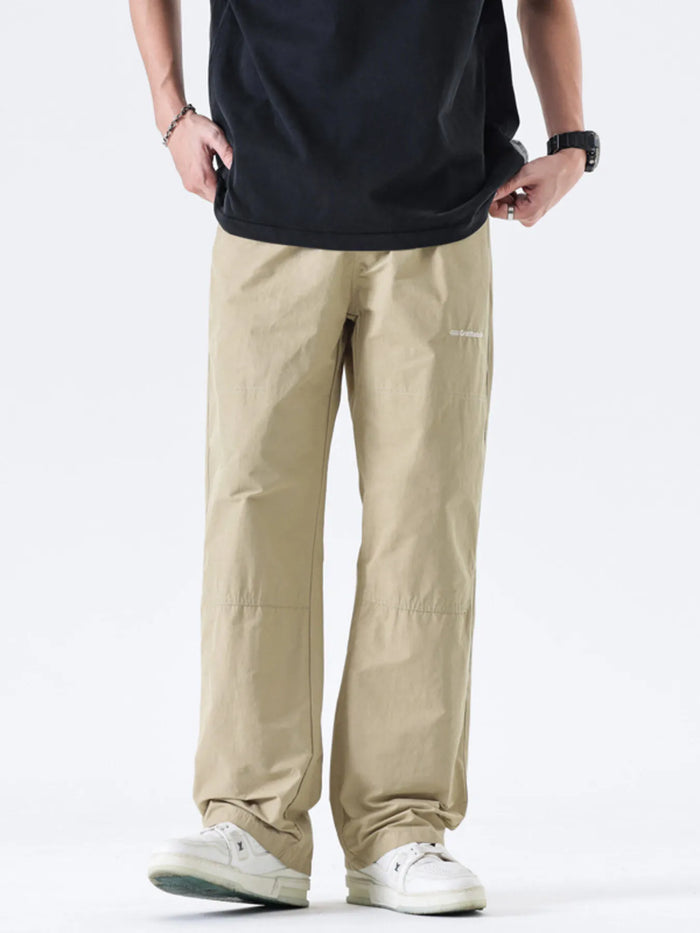 Men's Full Size Wide Leg Pants Plus Size in Khaki